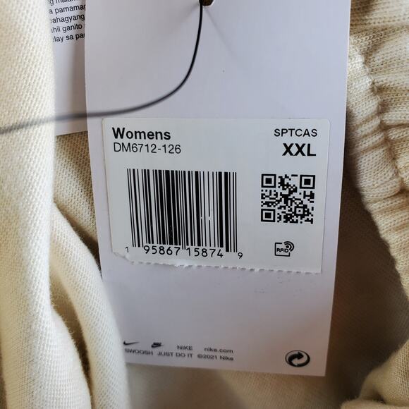 Nike Womens XXL Mid Rise Jersey Tie Dye Short Loose Fit Short Length Sand New - Picture 5 of 6